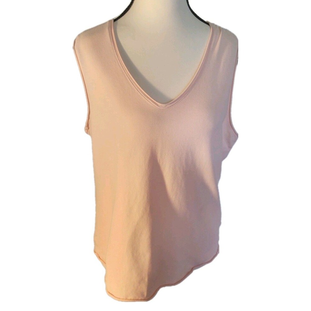 J Crew Pale Yellow Sleeveless Shell Size Large Career Classic Resort Beach Top